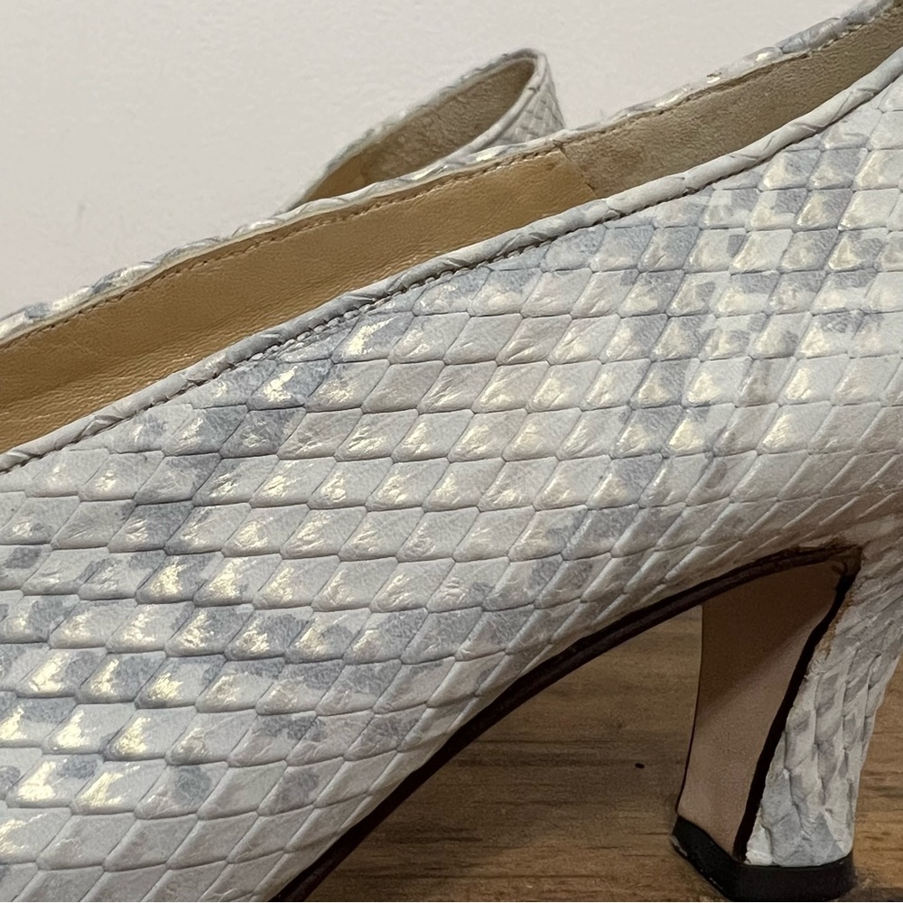Vintage d’Rossana by Charna Cadi Leather Snakeskin Pumps - Picture 5 of 9